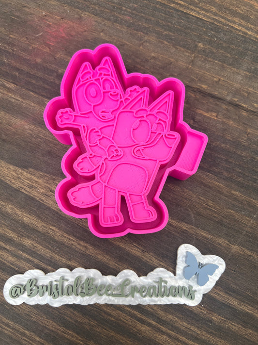 Blue dog characters Freshie mold